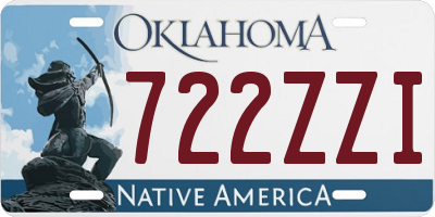 OK license plate 722ZZI