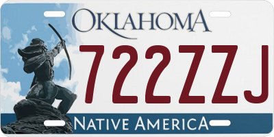 OK license plate 722ZZJ