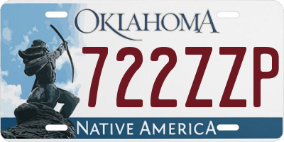 OK license plate 722ZZP