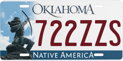 OK license plate 722ZZS