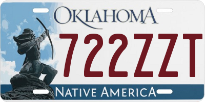 OK license plate 722ZZT
