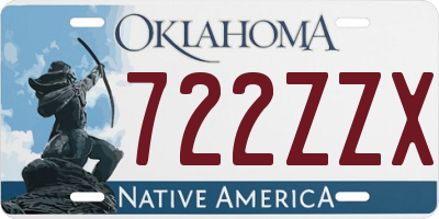 OK license plate 722ZZX