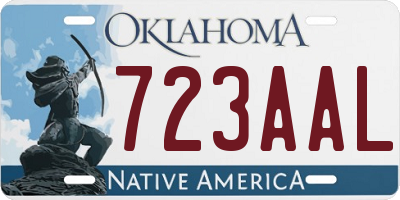 OK license plate 723AAL