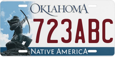 OK license plate 723ABC