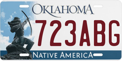 OK license plate 723ABG