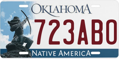 OK license plate 723ABO