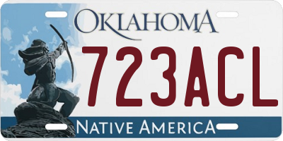 OK license plate 723ACL