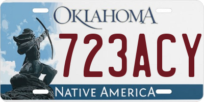 OK license plate 723ACY