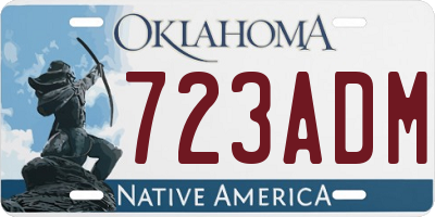 OK license plate 723ADM
