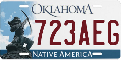 OK license plate 723AEG