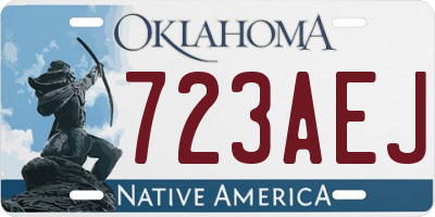 OK license plate 723AEJ