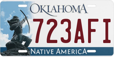 OK license plate 723AFI