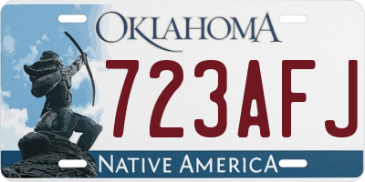OK license plate 723AFJ