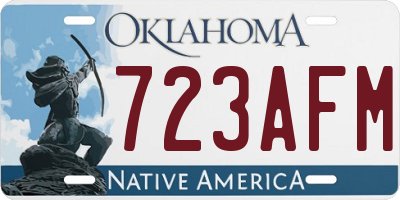 OK license plate 723AFM