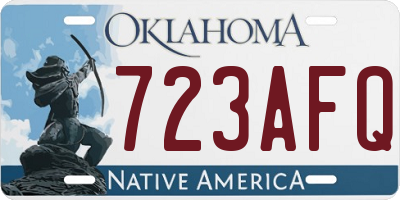 OK license plate 723AFQ