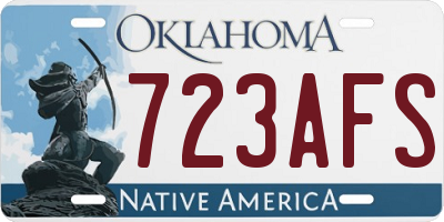 OK license plate 723AFS