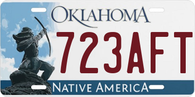 OK license plate 723AFT