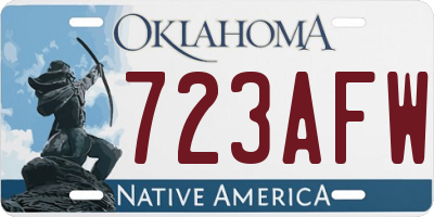 OK license plate 723AFW