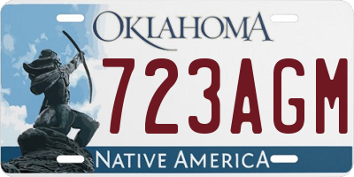 OK license plate 723AGM