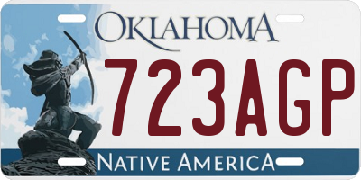 OK license plate 723AGP