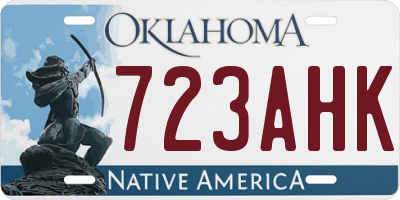 OK license plate 723AHK