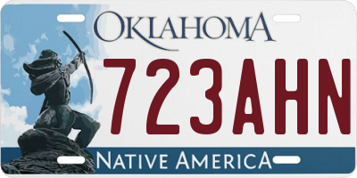 OK license plate 723AHN