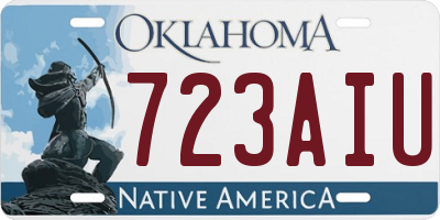 OK license plate 723AIU