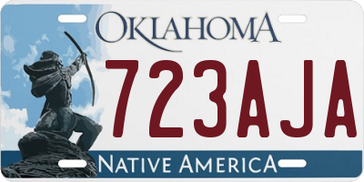 OK license plate 723AJA