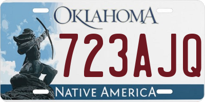 OK license plate 723AJQ