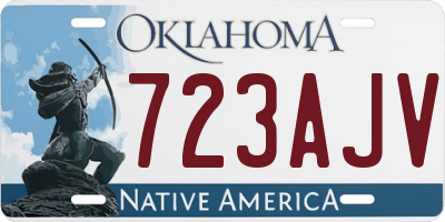OK license plate 723AJV