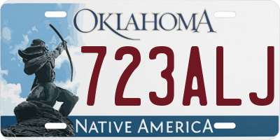 OK license plate 723ALJ