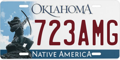 OK license plate 723AMG