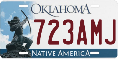 OK license plate 723AMJ