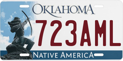 OK license plate 723AML