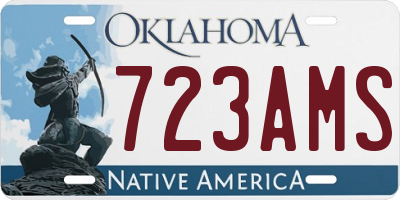 OK license plate 723AMS