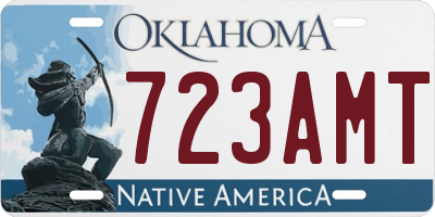 OK license plate 723AMT