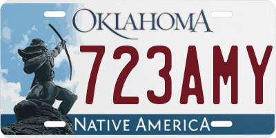 OK license plate 723AMY