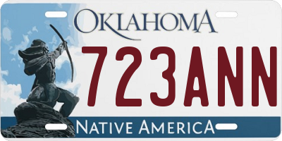 OK license plate 723ANN