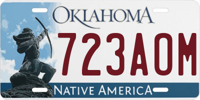 OK license plate 723AOM