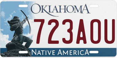OK license plate 723AOU