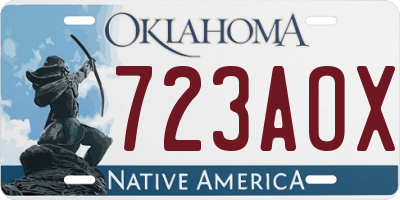 OK license plate 723AOX