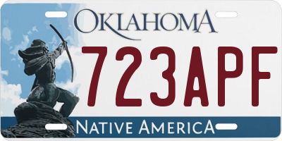 OK license plate 723APF