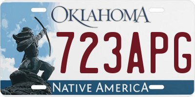 OK license plate 723APG