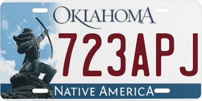 OK license plate 723APJ