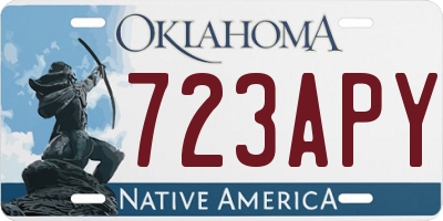 OK license plate 723APY