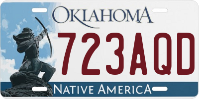 OK license plate 723AQD