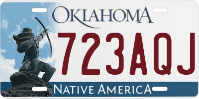 OK license plate 723AQJ