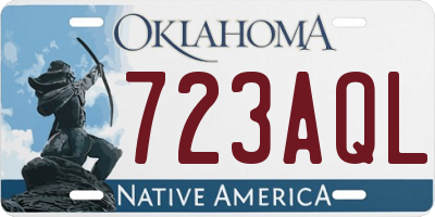 OK license plate 723AQL