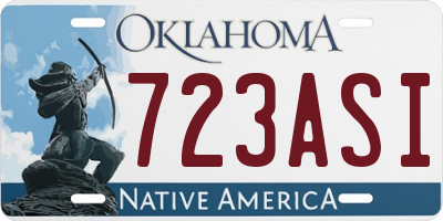 OK license plate 723ASI