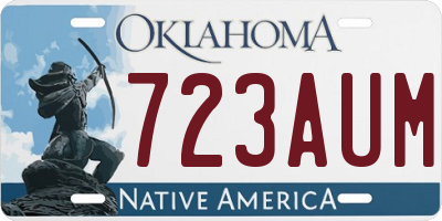 OK license plate 723AUM
